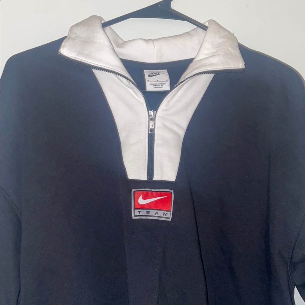 Nike Team Black and White Quarter-Zip Pullover